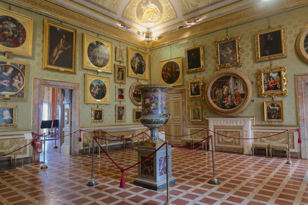 Artwork inside Pitti Palace museum, Italy