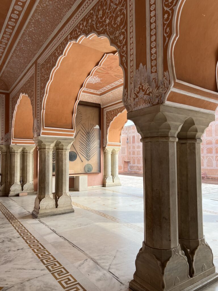 Jaipur City Palace pink sandstone archways, 2 day itinerary for Jaipur