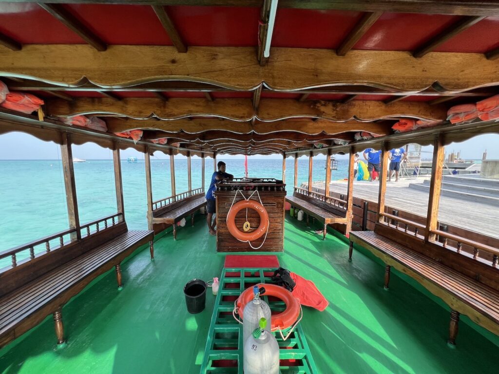 Inside view of a dhoni; costly mistakes to avoid on your trip to the Maldives