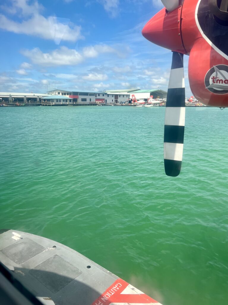 Seaplane at Male airport, Maldives itinerary 4 days