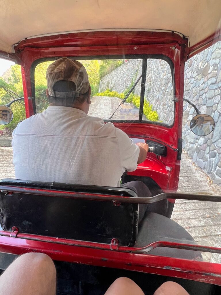 Inside view of a tuk tuk in Guatemala; Guatemala Itinerary 7 Days