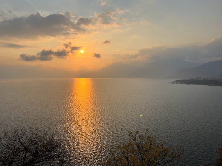 Lake Atitlan at sunset, Guatemala travel