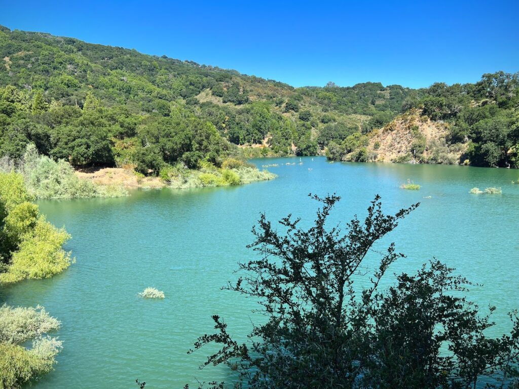 Lake view during a hike (packing list for hiking)