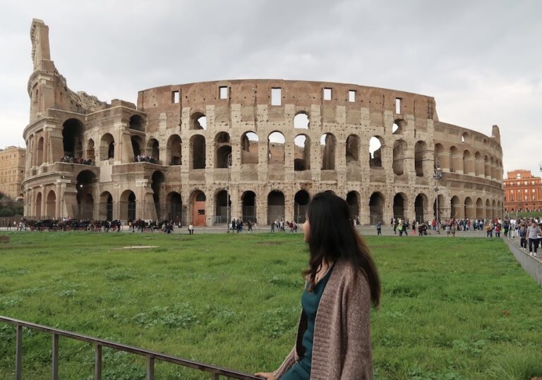 In front of the Colosseum