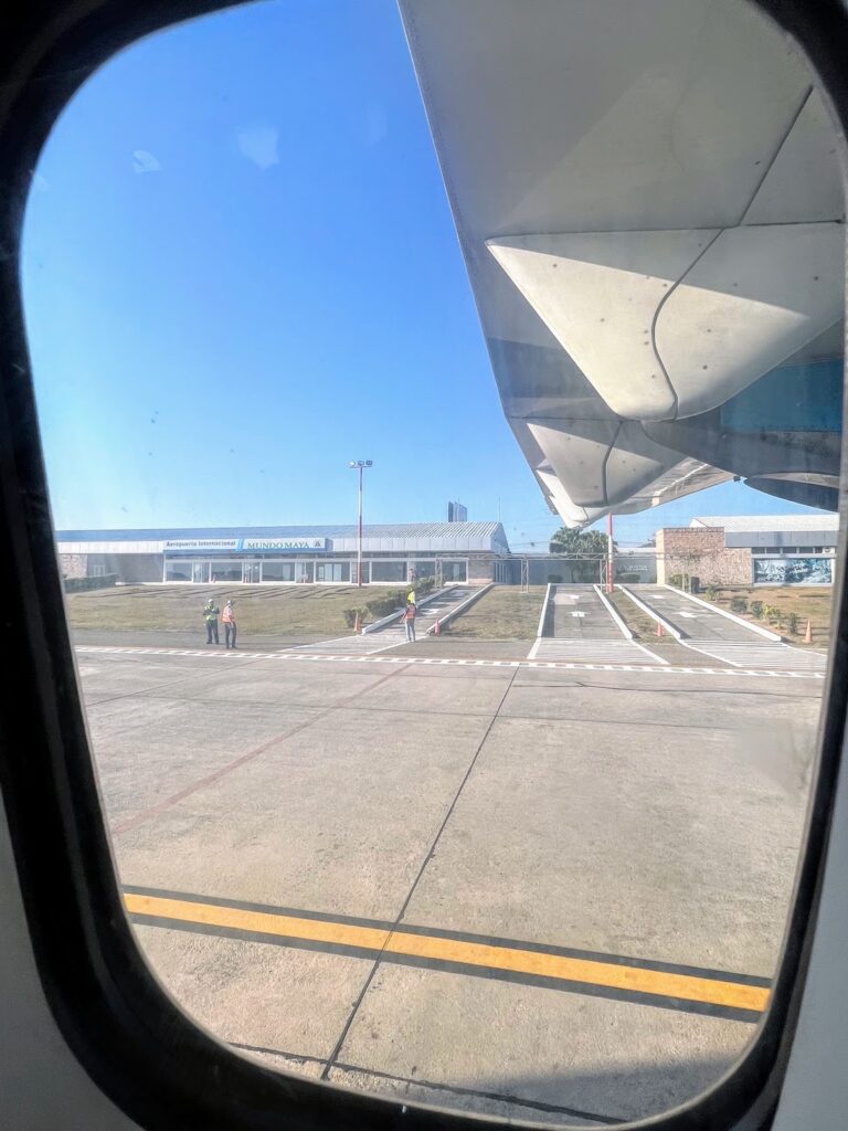 View from a Tag Airline window (should you take Tag Airline in Guatemala)