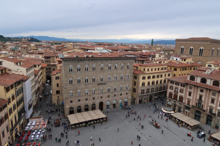 View from Torre di Arnolfo of the square below